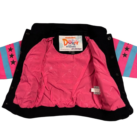 NICKELODEON DORA and Friends JH Design Embroidered Racing Jacket Girl 2T - Picture 5 of 8